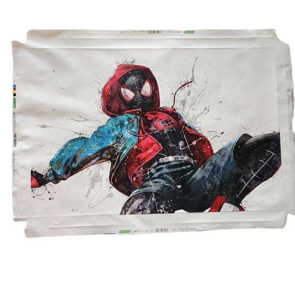 Spider verse spiderman Miles Morales Canvas print artwork home decor boys room - Picture 1 of 7